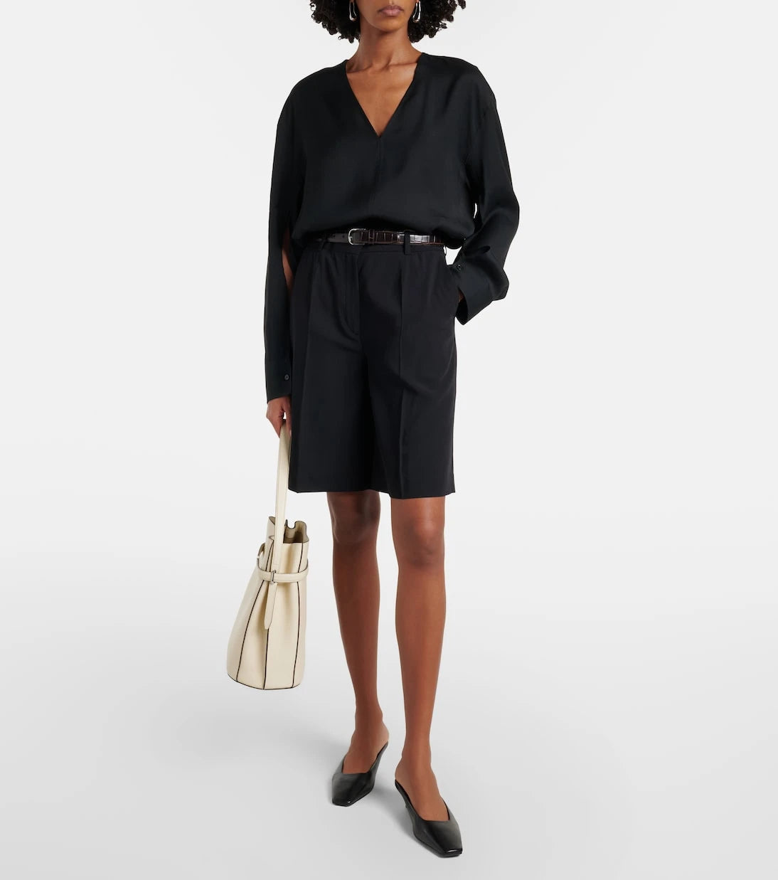 Toteme - High-rise Bermuda shorts
