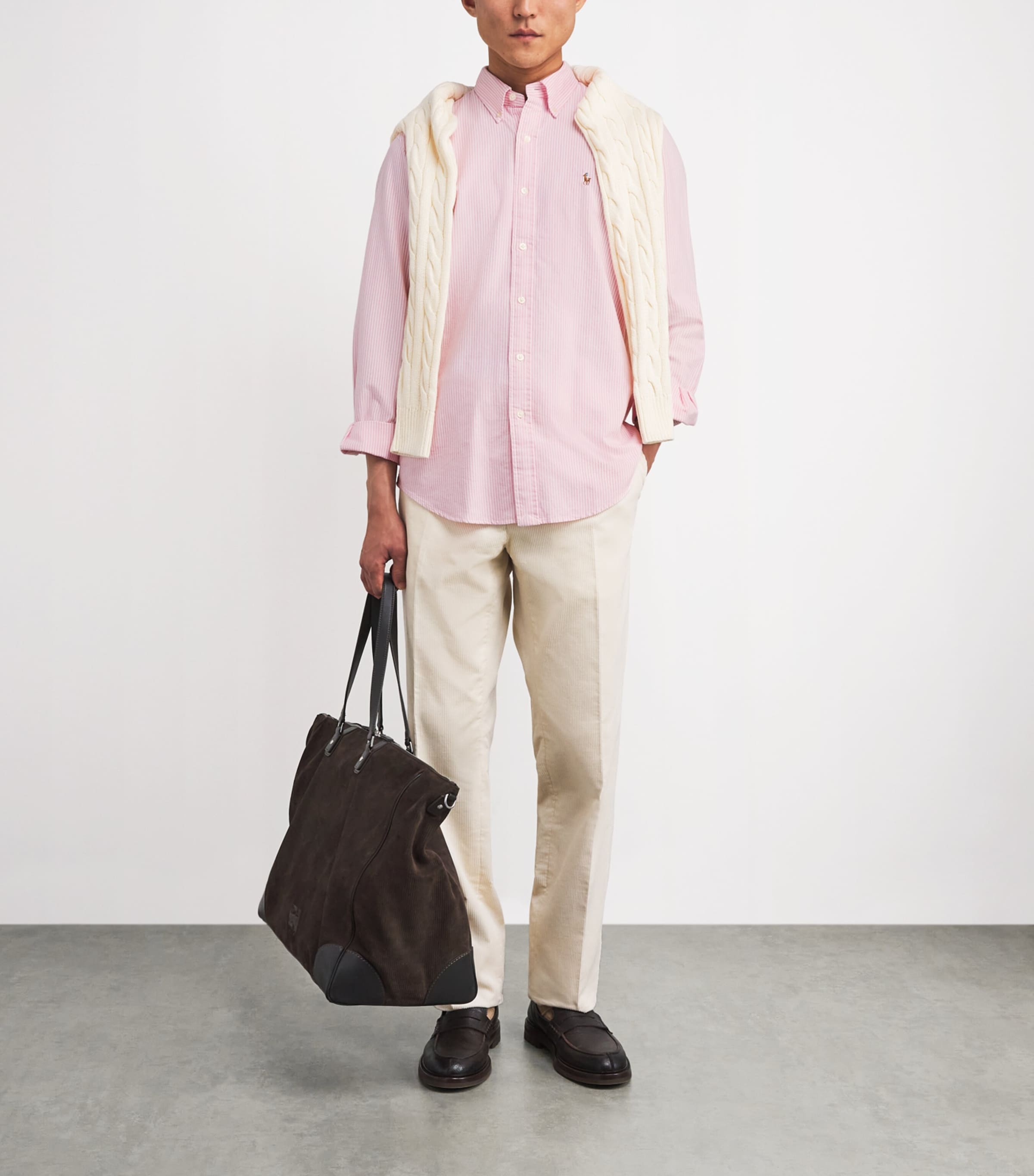 Cotton Striped Oxford Shirt