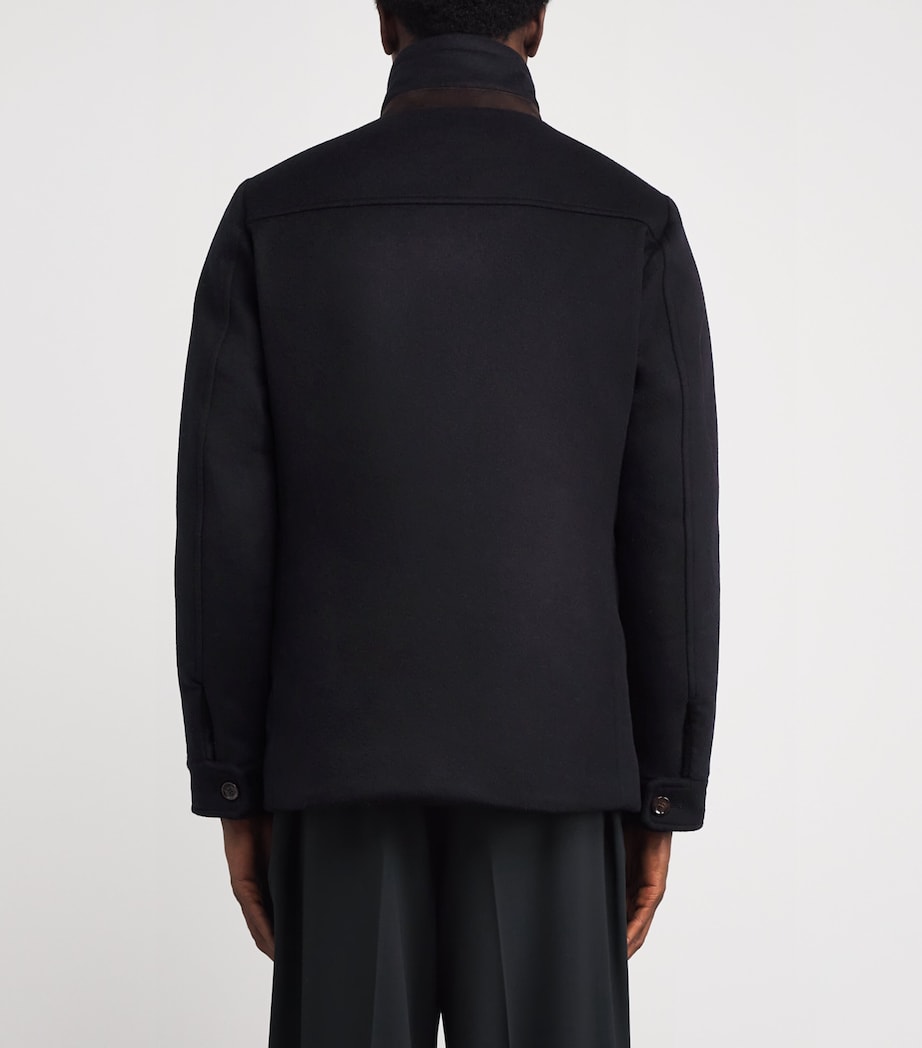 Navy Double-Breasted Pea Coat