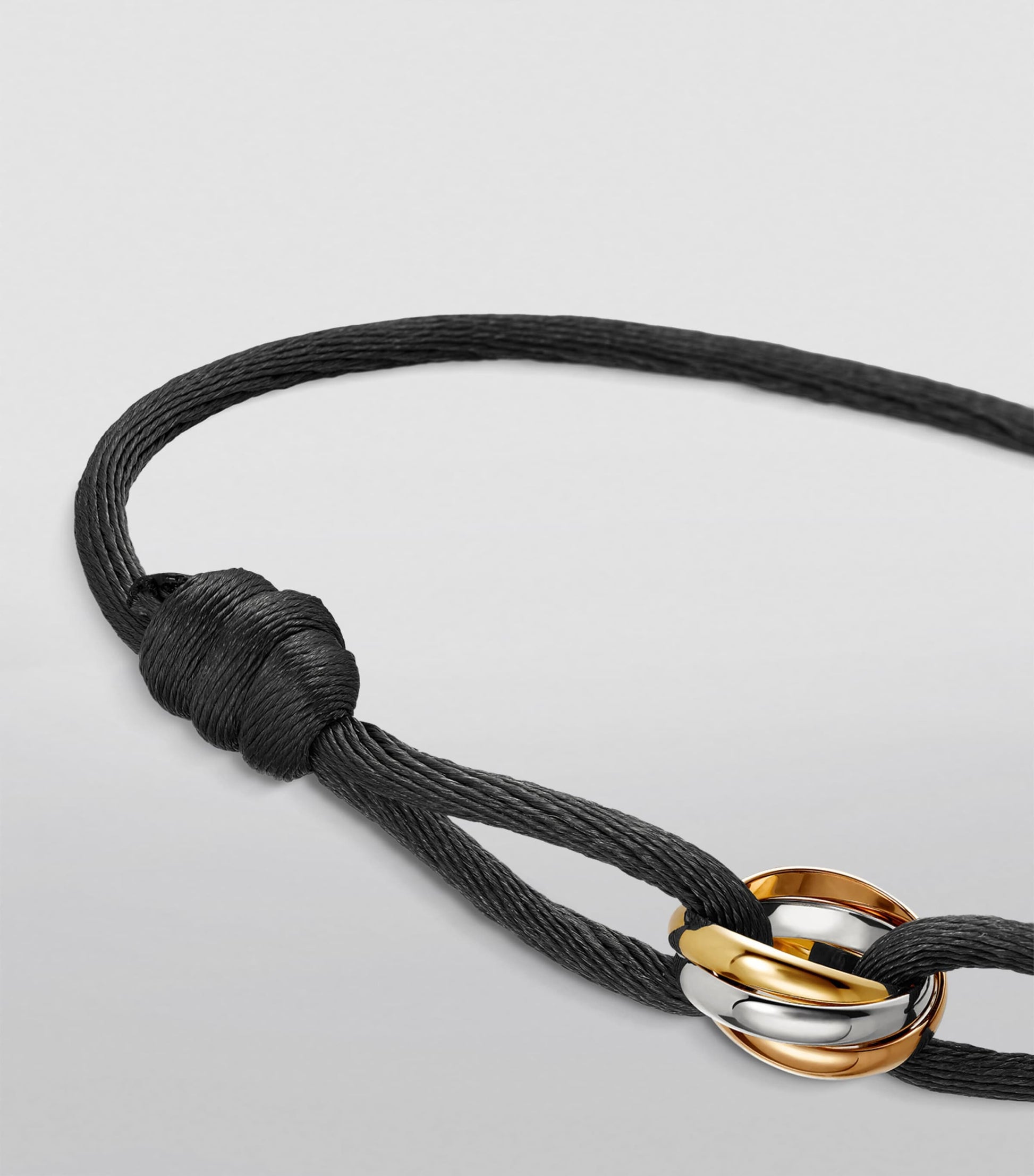 White, Yellow and Rose Gold Trinity Bracelet