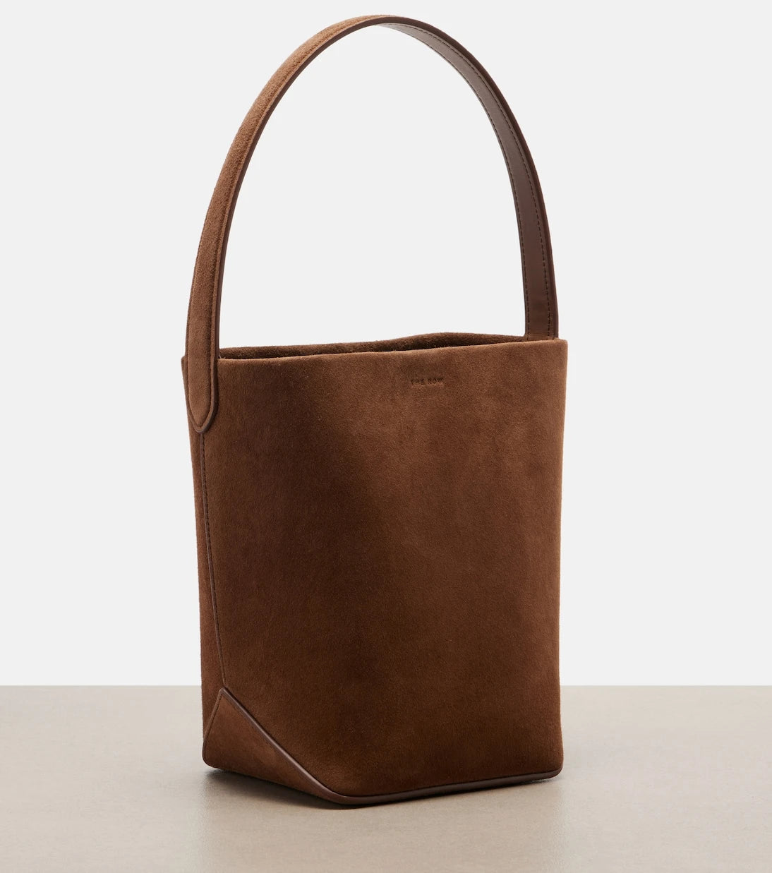 The Row - Park Edge N/S Small suede tote bag