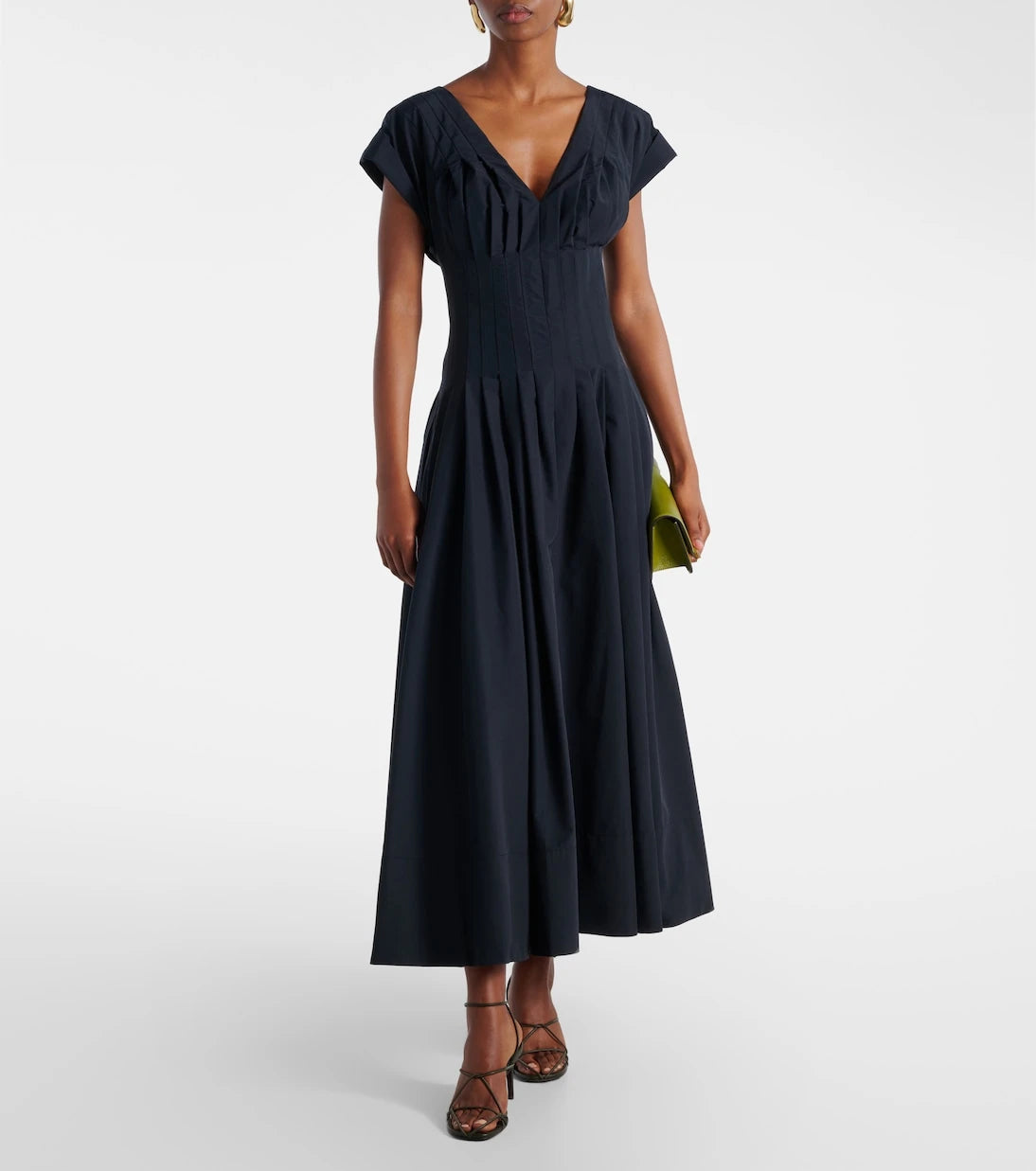 Simkhai - Nina pleated cotton-blend midi dress