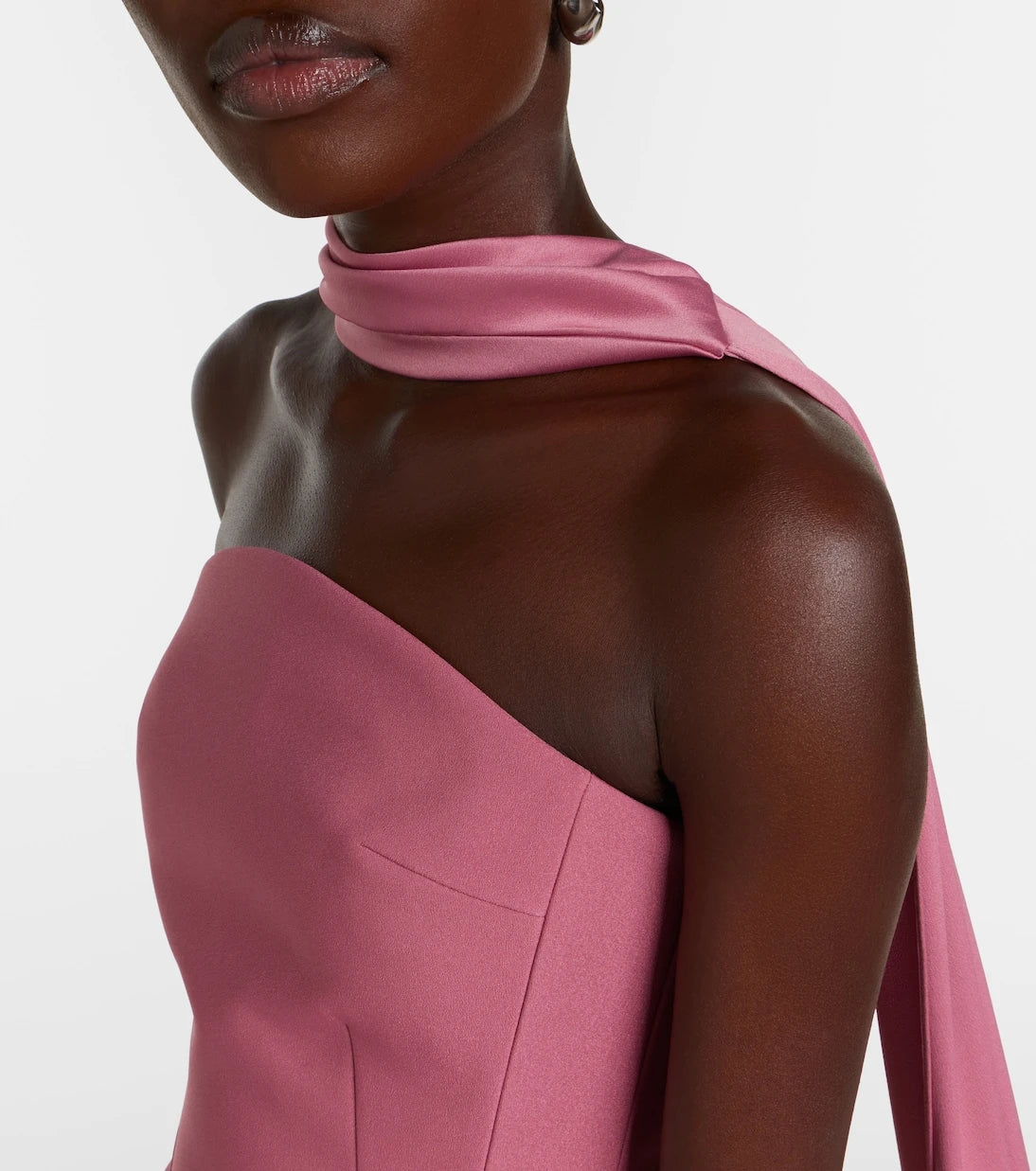 Solace London - Mae satin-paneled bustier gown