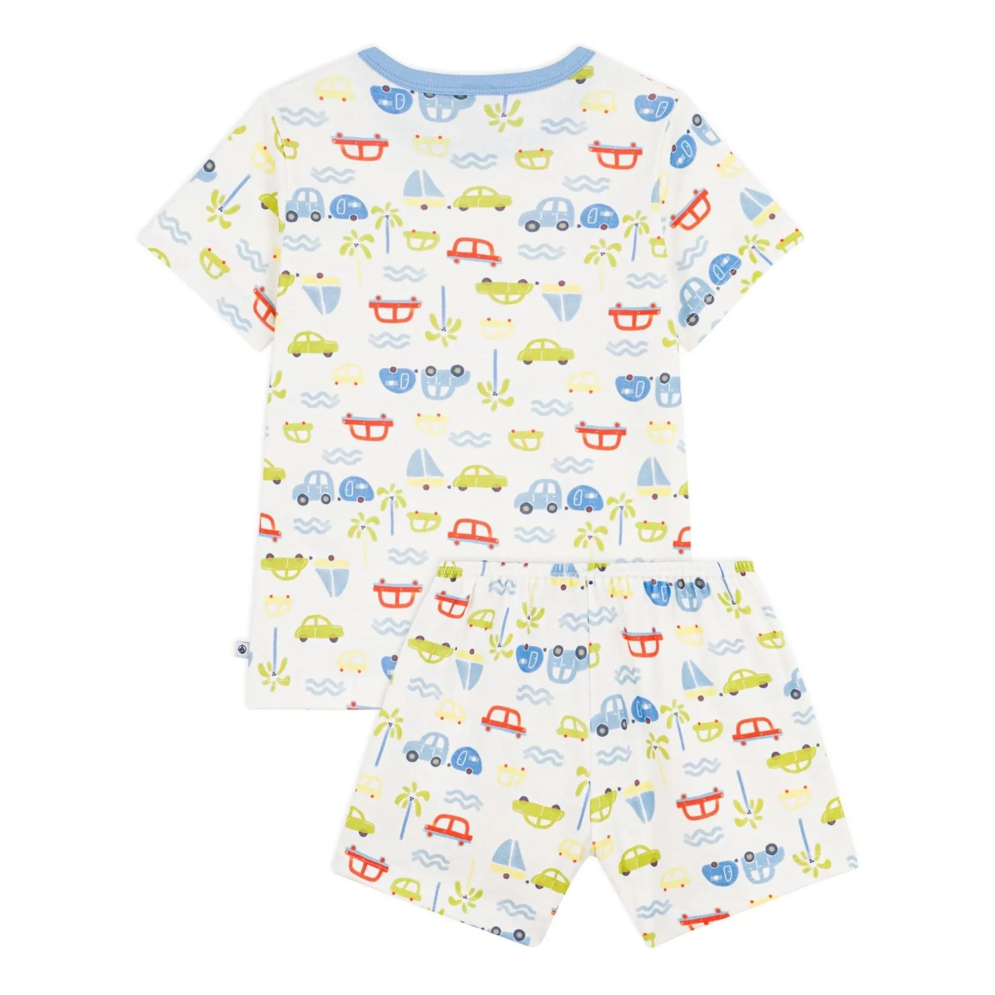 Petit Bateau - Pyjama Short Car | White