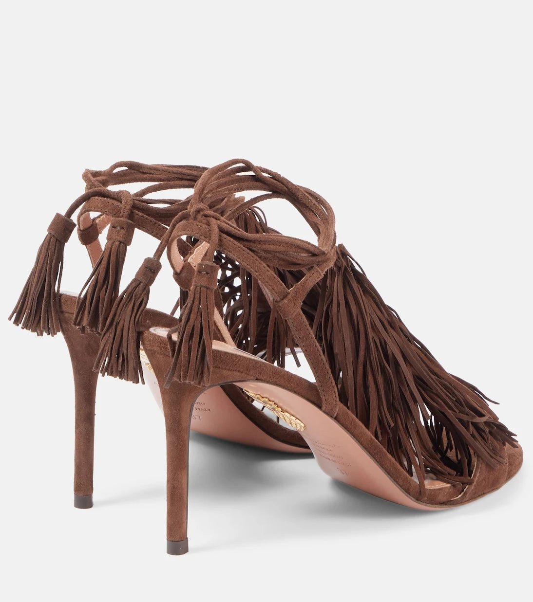 Aquazzura - 85 fringed suede sandals