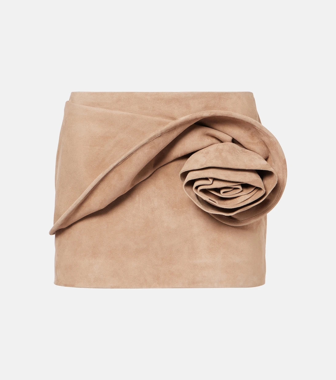 Magda Butrym - Floral-appliqué suede miniskirt