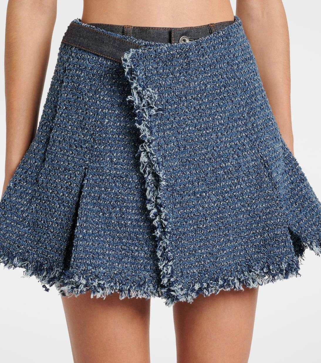 Sacai - Punching denim shorts