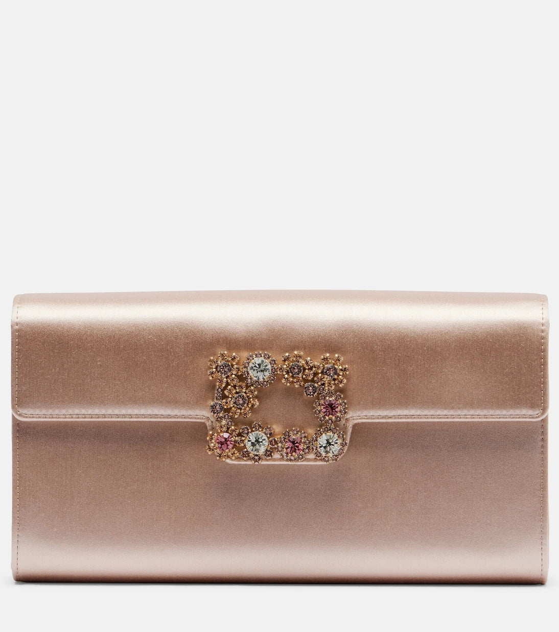 Roger Vivier - Efflorescence embellished satin clutch