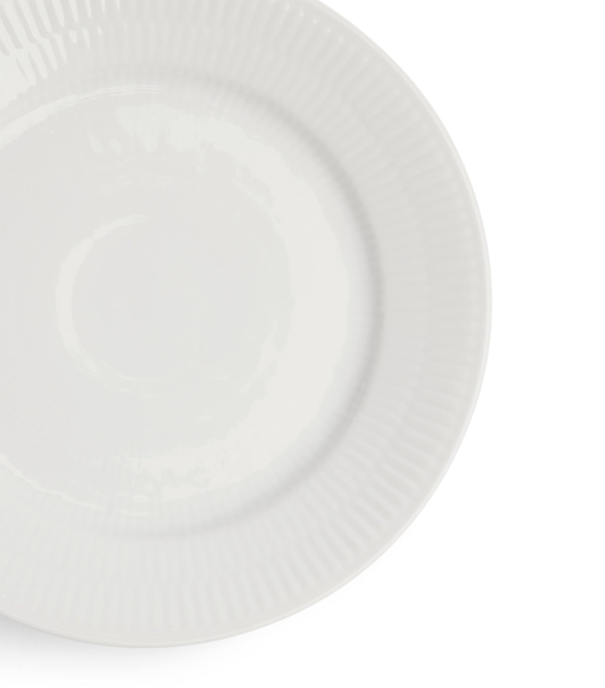 White Fluted Plate (19cm)