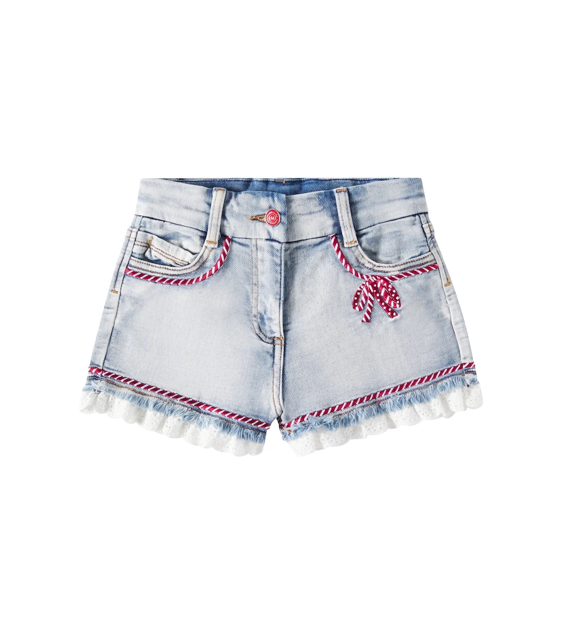 Monnalisa - Distressed denim shorts