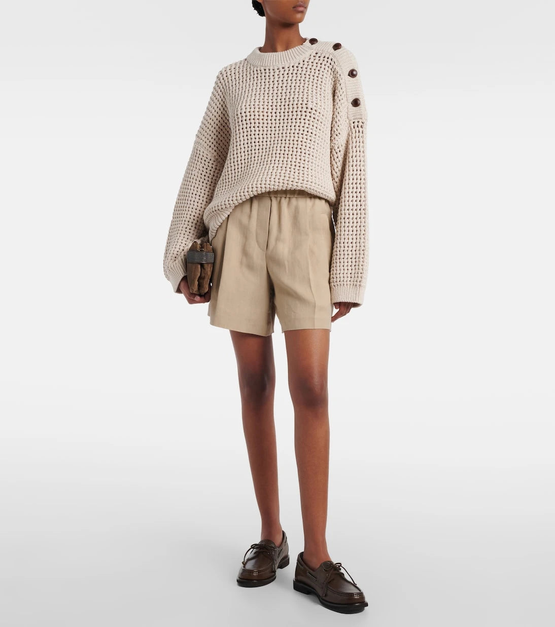 Brunello Cucinelli - High-rise Bermuda shorts