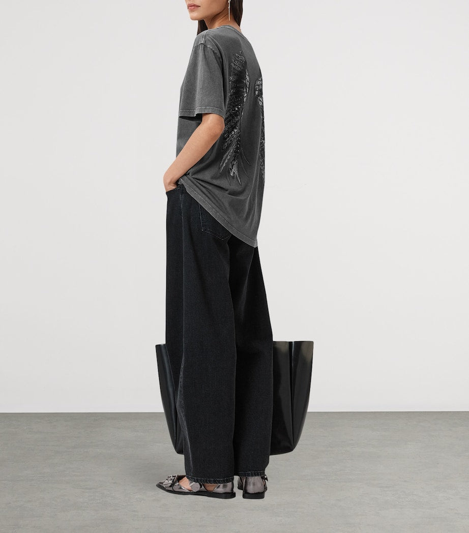 Black Organic Cotton Wings T-Shirt