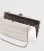 Satin Plissé Clutch Bag