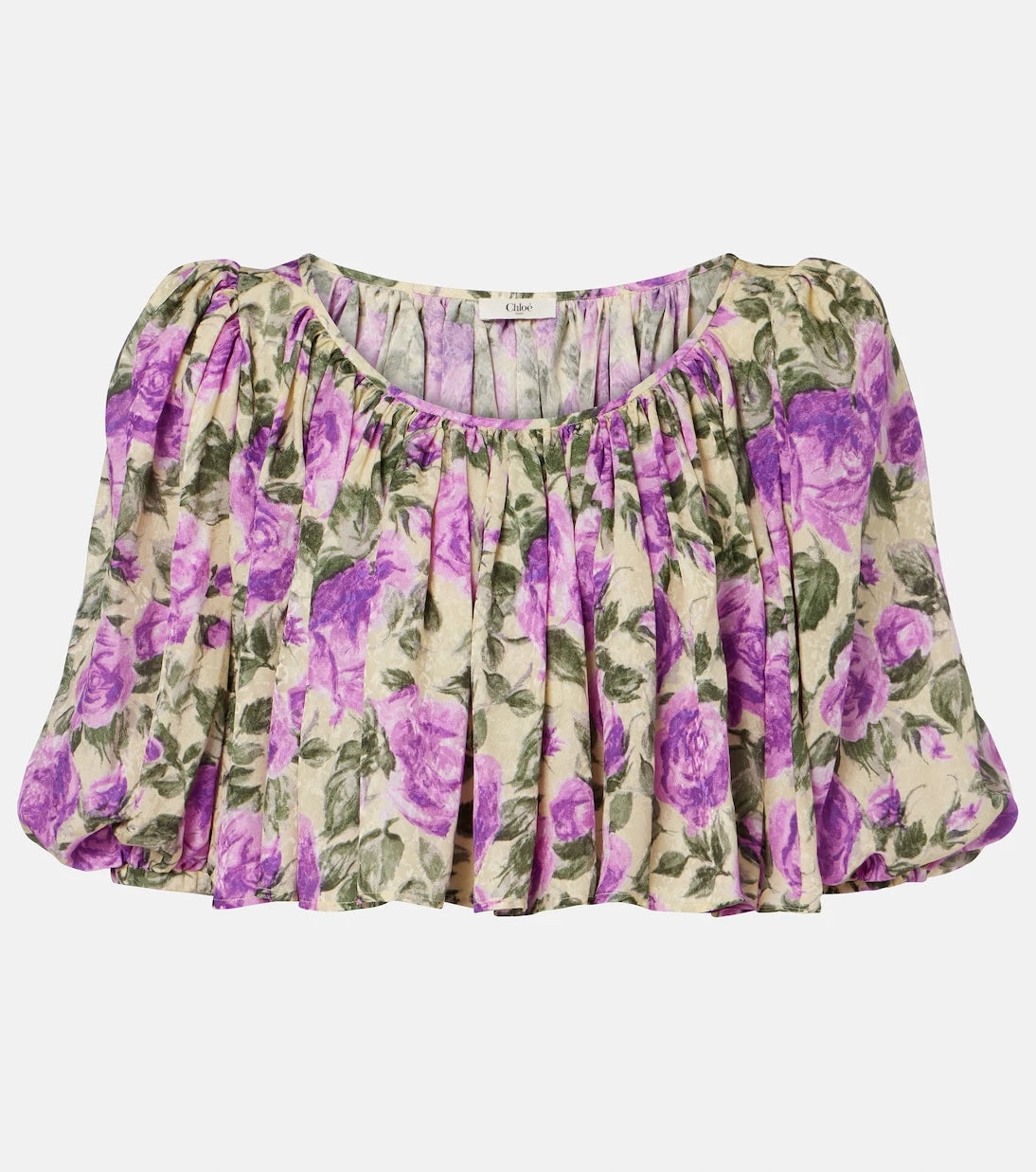 Chloé - Printed silk top