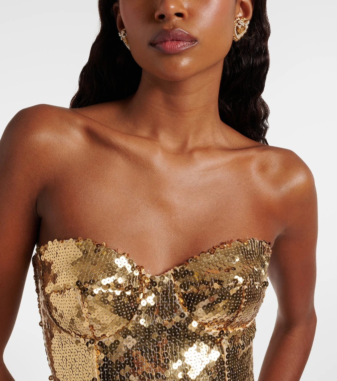 Dolce&Gabbana - Devotion embellished clip-on earrings