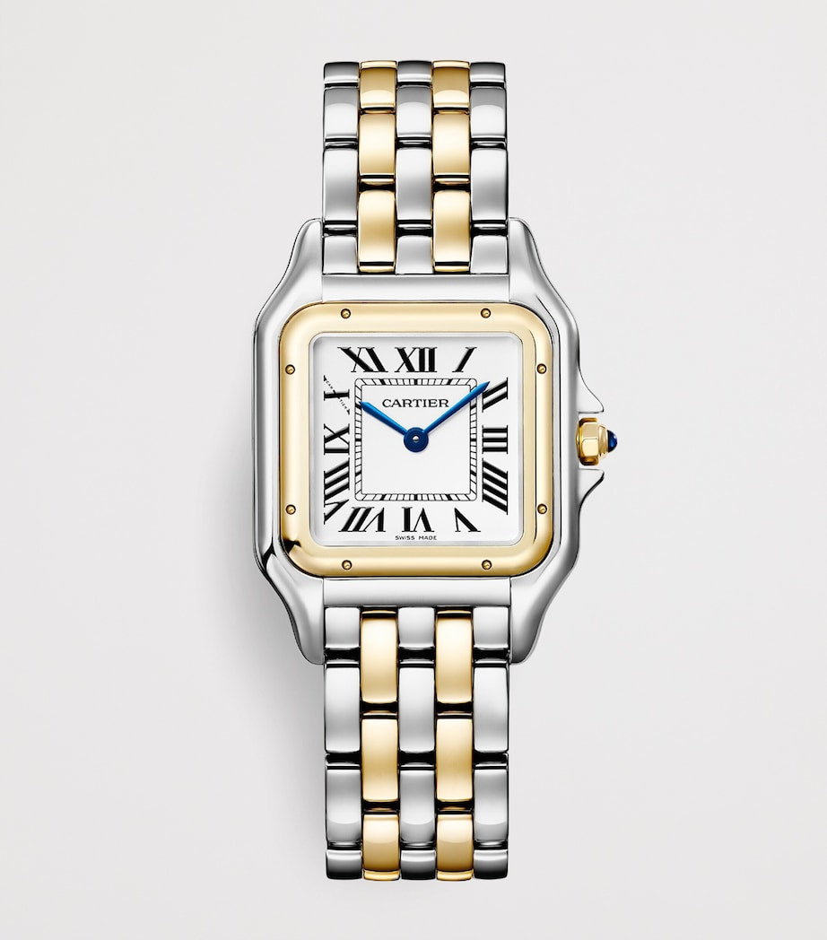 Medium Yellow Gold and Stainless Steel Panthère de Cartier Watch 27mm