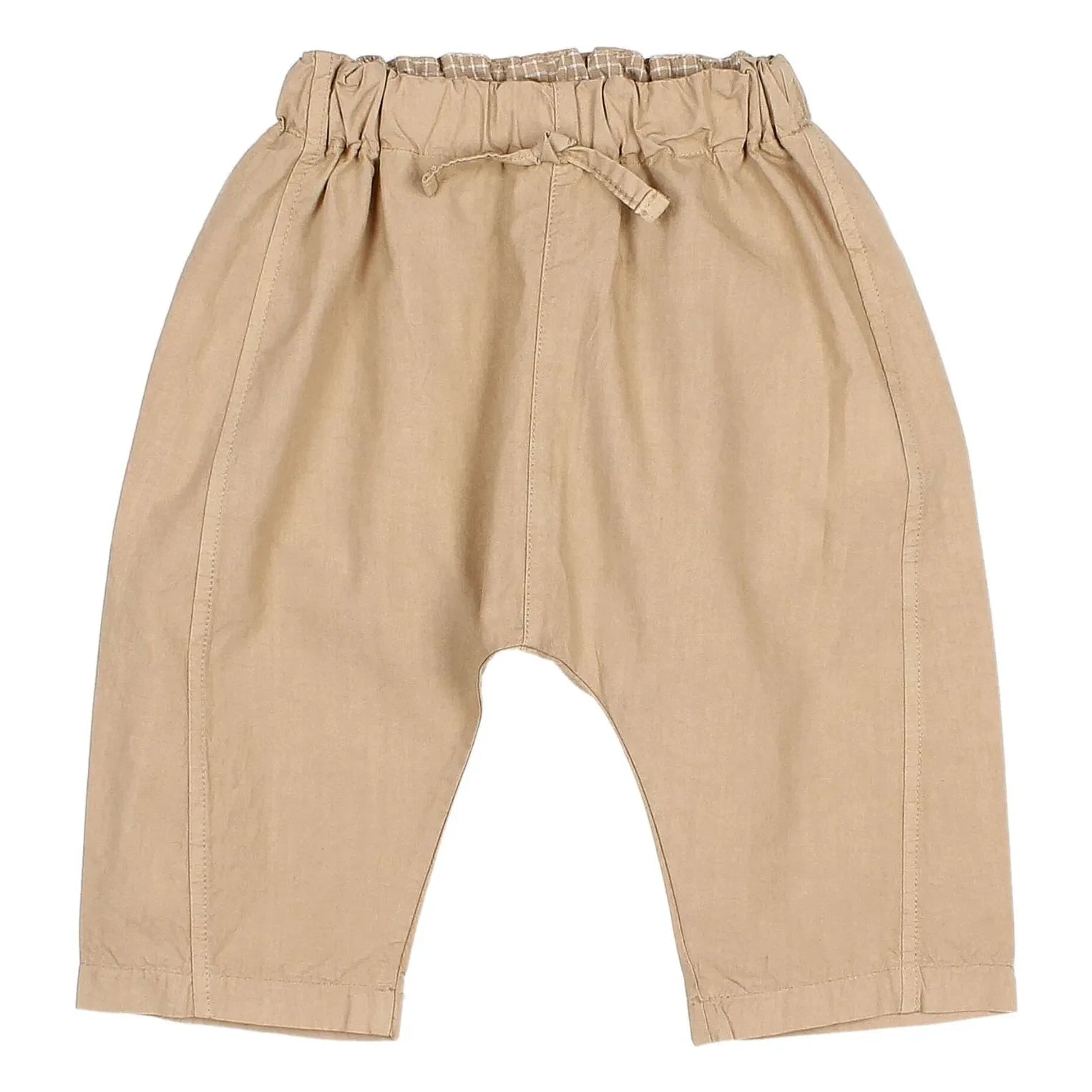 Búho - Organic cotton poplin baby pants | Beige