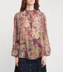 Etro Multi Sheer-Silk Paisley Blouse