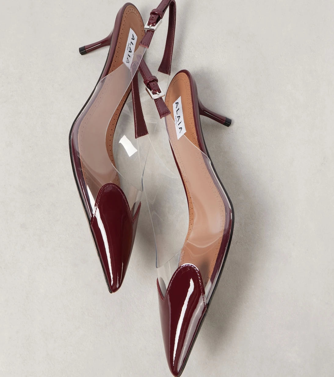 Alaïa - Le Cœur leather slingback pumps