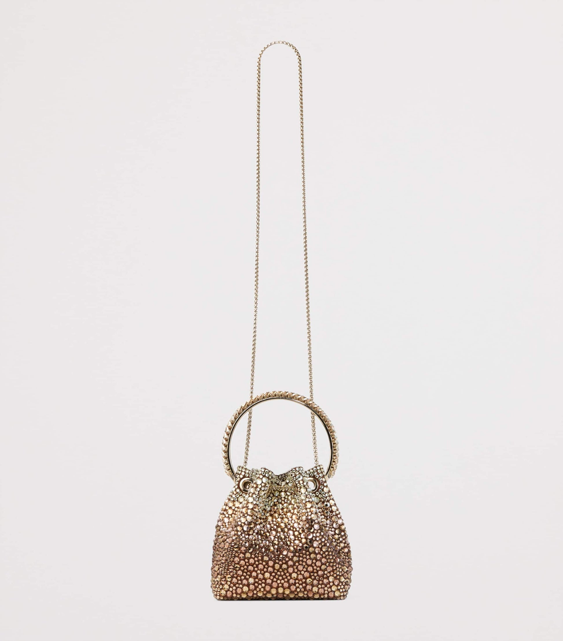 Jimmy Choo Metallic Bon Bon Embellished Top-Handle Bag