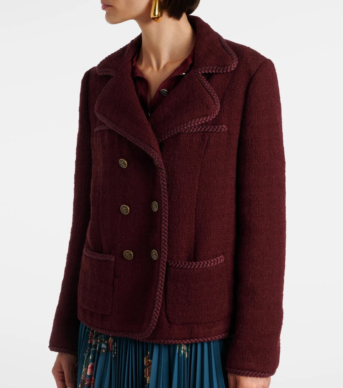 Etro - Double-breasted wool and mohair jacket