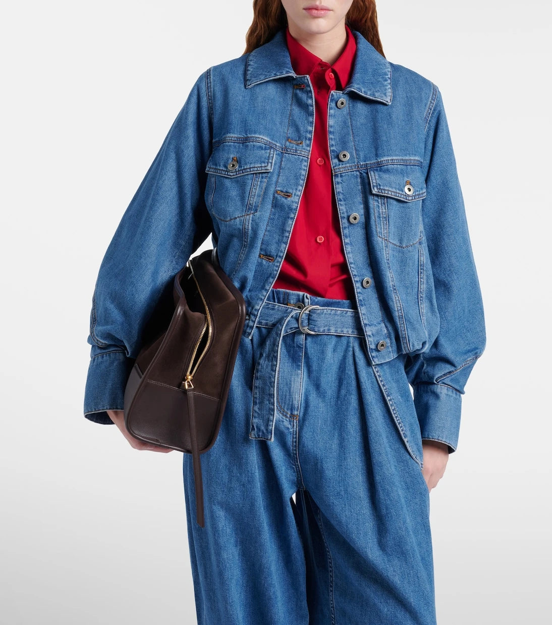 Loewe - Gathered denim jacket