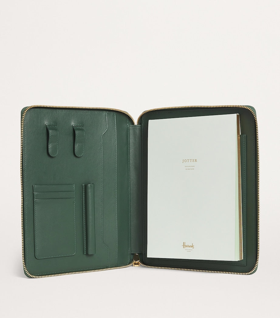 Leather Writing Folder GREEN