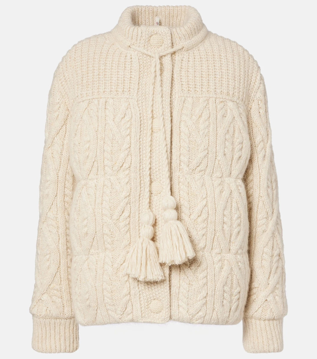 Moncler Grenoble - كارديجان ميلجفين المنتفخ من الصوف والموهير
