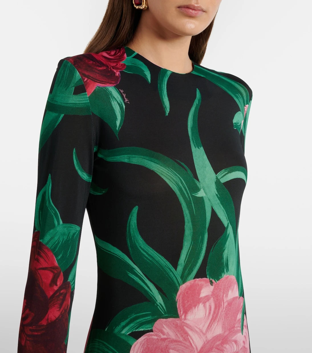 La DoubleJ - Alba floral jersey midi dress