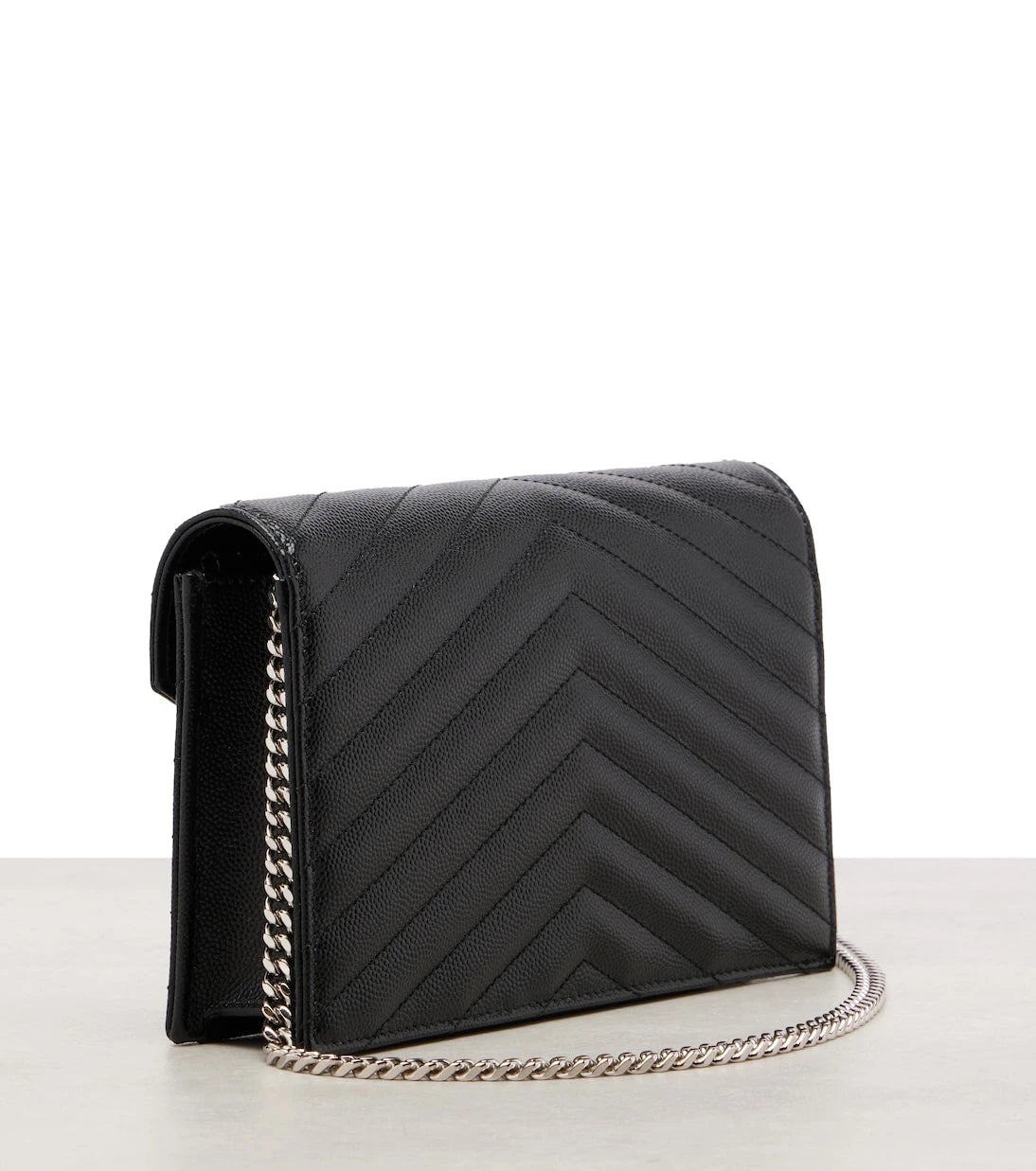 Saint Laurent - Cassandre Envelope Small leather wallet on chain