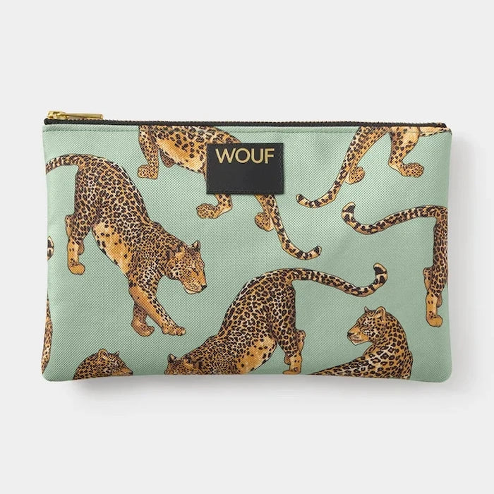 Козметична чанта WOUF Emerald Leopard 26 x 17 x 1 cm