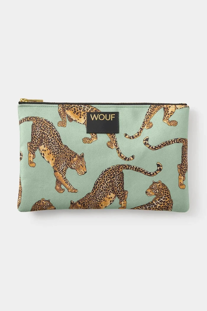 Козметична чанта WOUF Emerald Leopard 26 x 17 x 1 cm