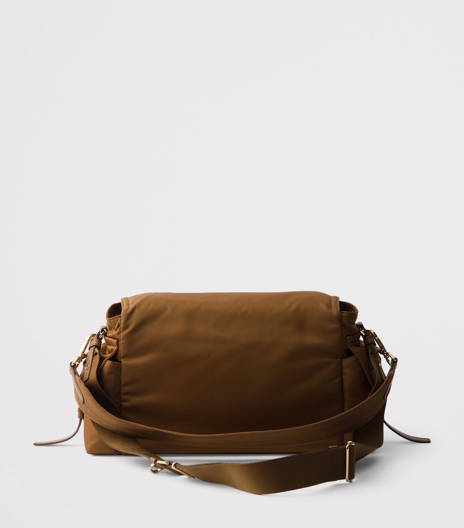 Prada Large Re-Nylon and Leather Explore Shoulder Bag