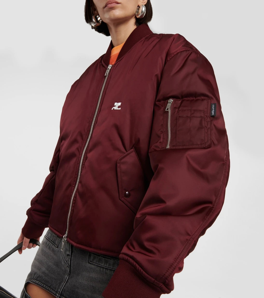 Courrèges - Logo bomber jacket