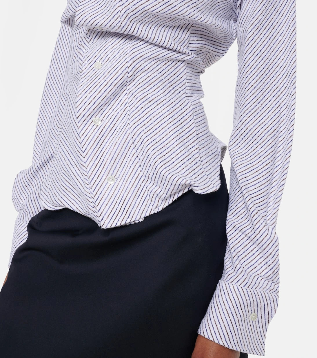 Vivienne Westwood - Striped cotton-blend poplin shirt