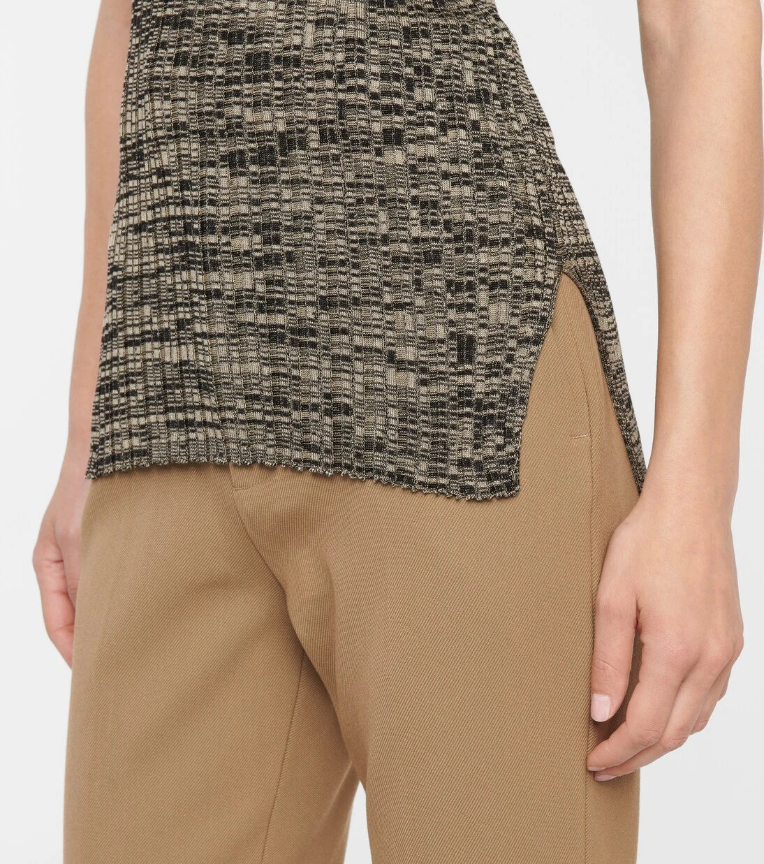 Petar Petrov - Ela ribbed-knit silk tank top