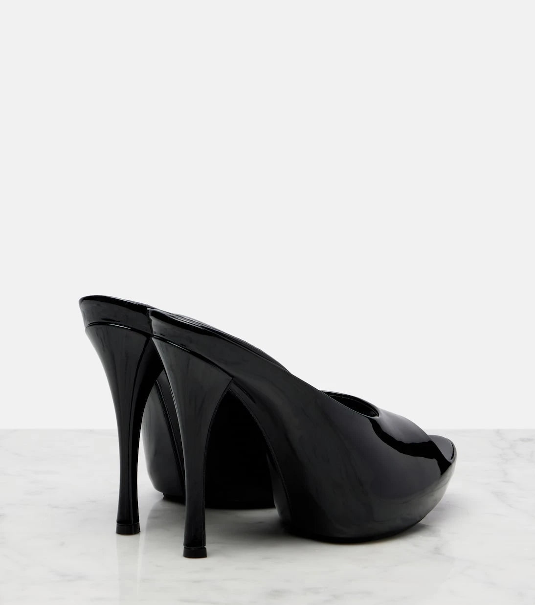 Gucci - Viv patent leather platform mules