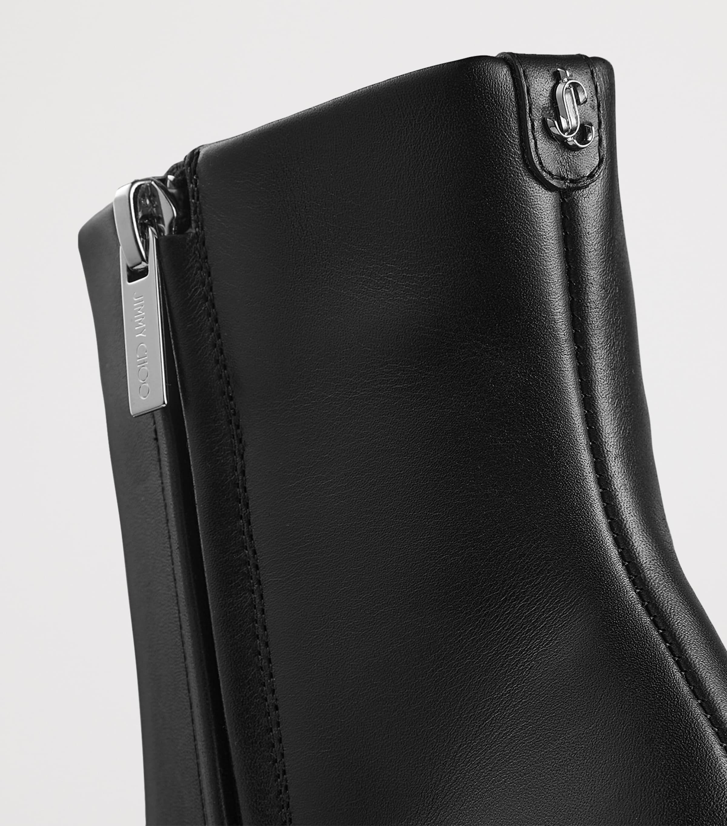 Jimmy Choo Black Frankie 85 Leather Ankle Boots