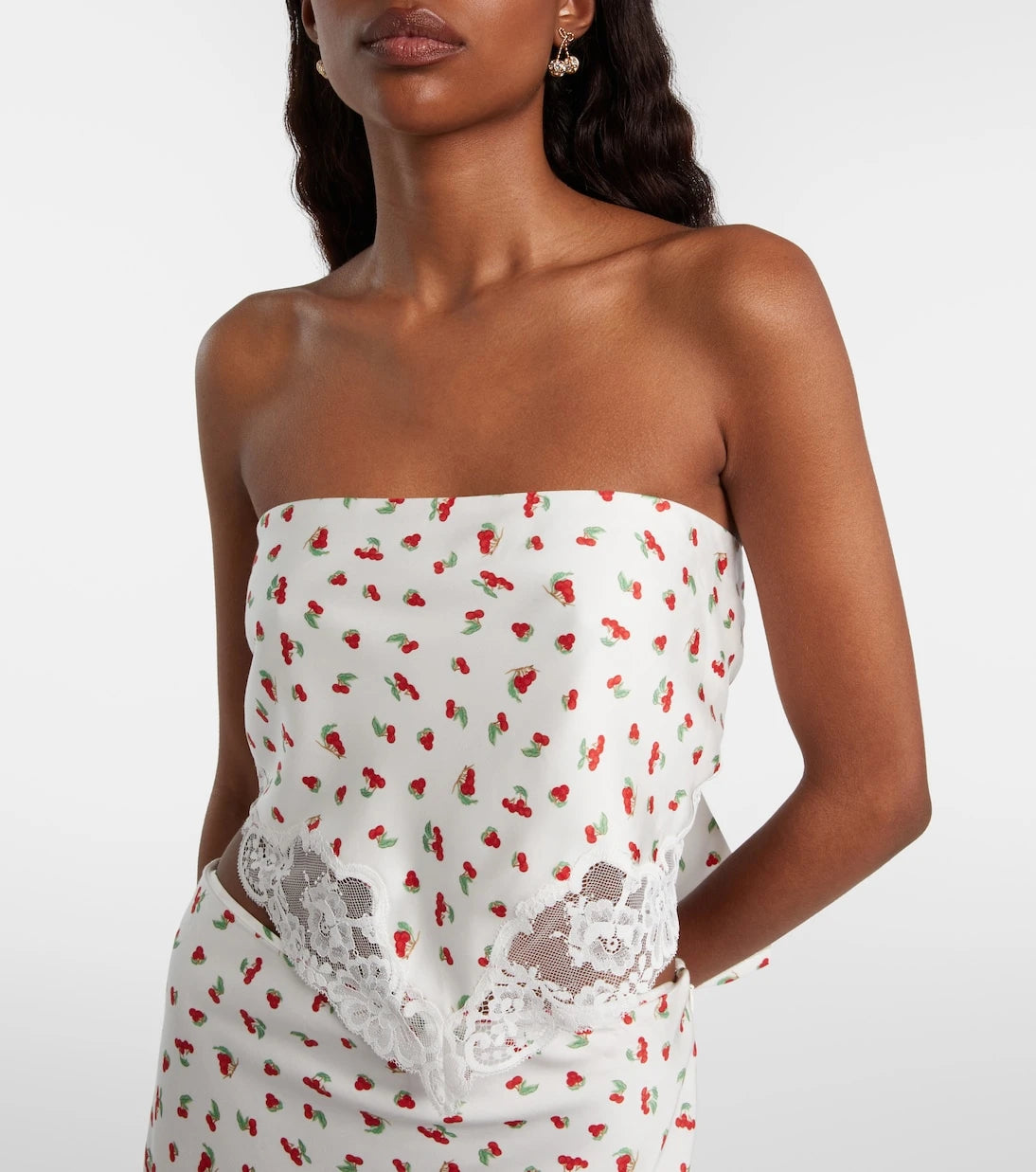 Posse - Fae lace-trimmed printed top