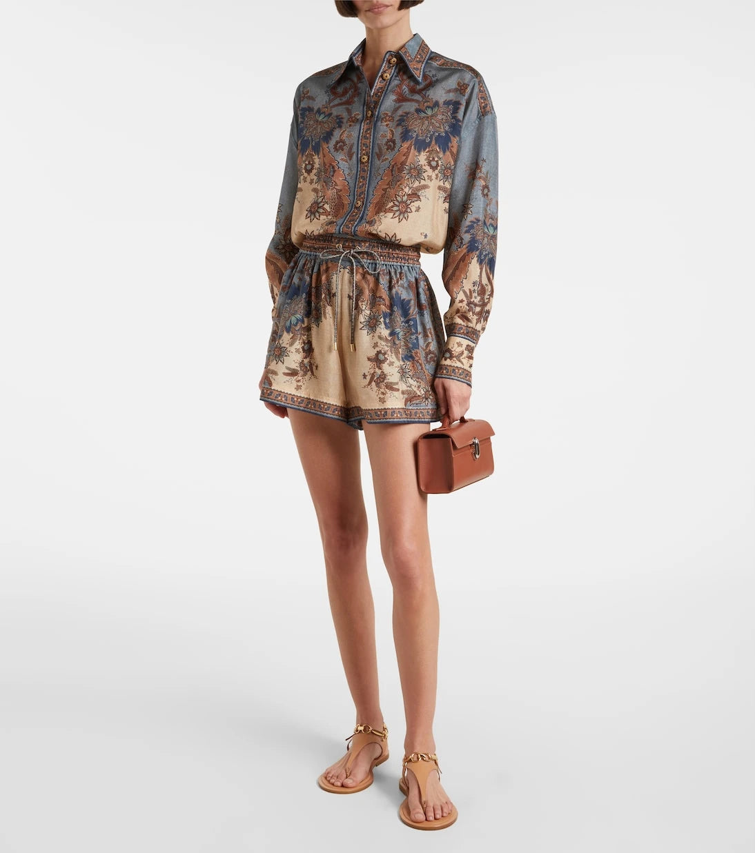 Zimmermann - Paisley silk shorts