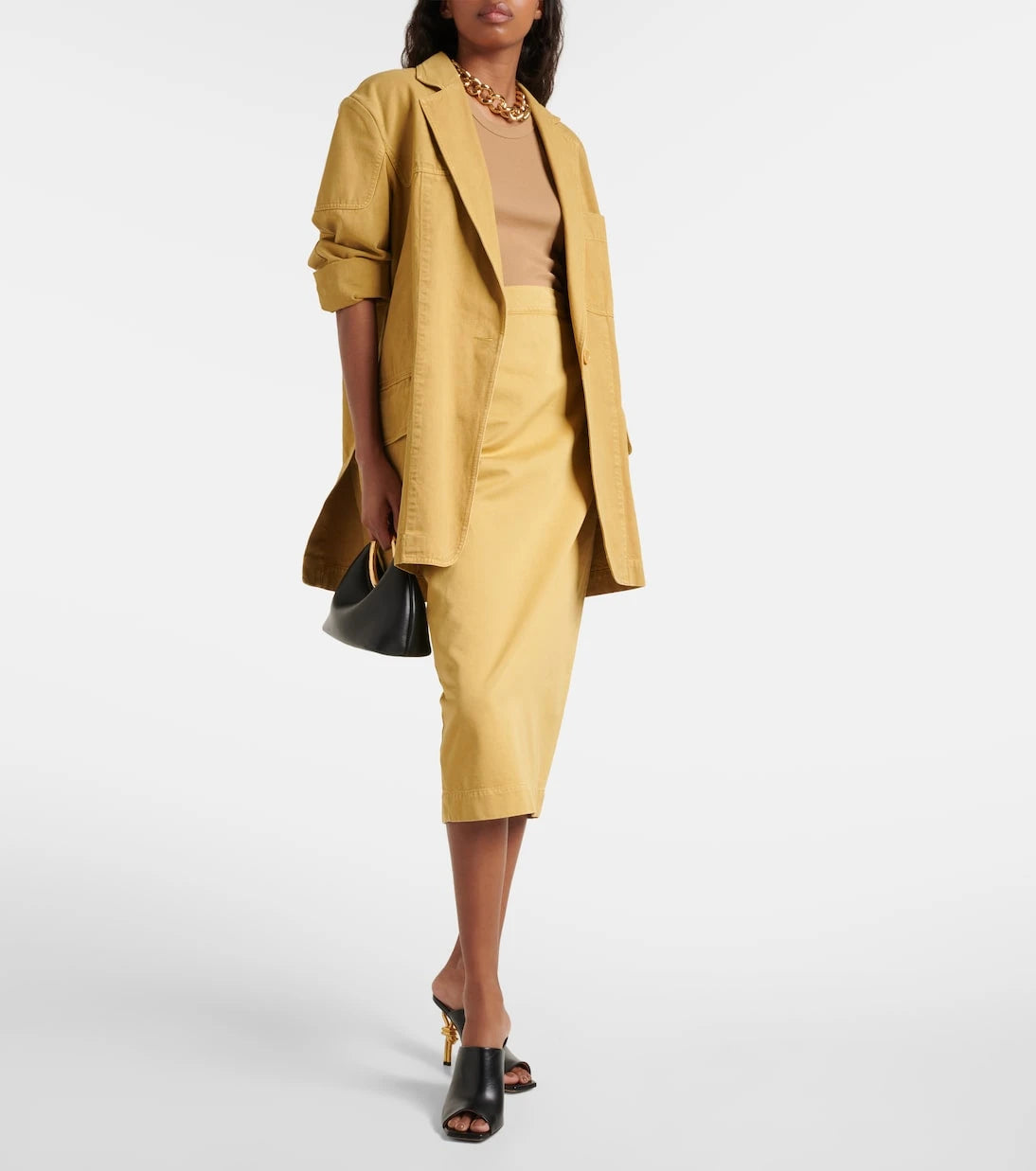 Max Mara - Dizzy oversized cotton canvas blazer