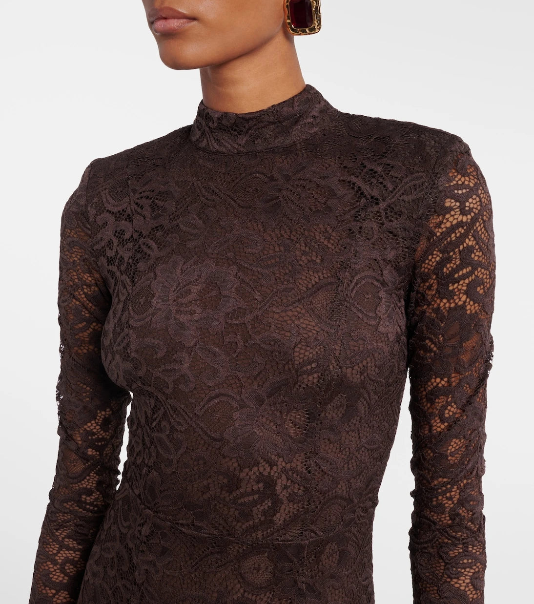 Rotate - Open-back floral lace  gown