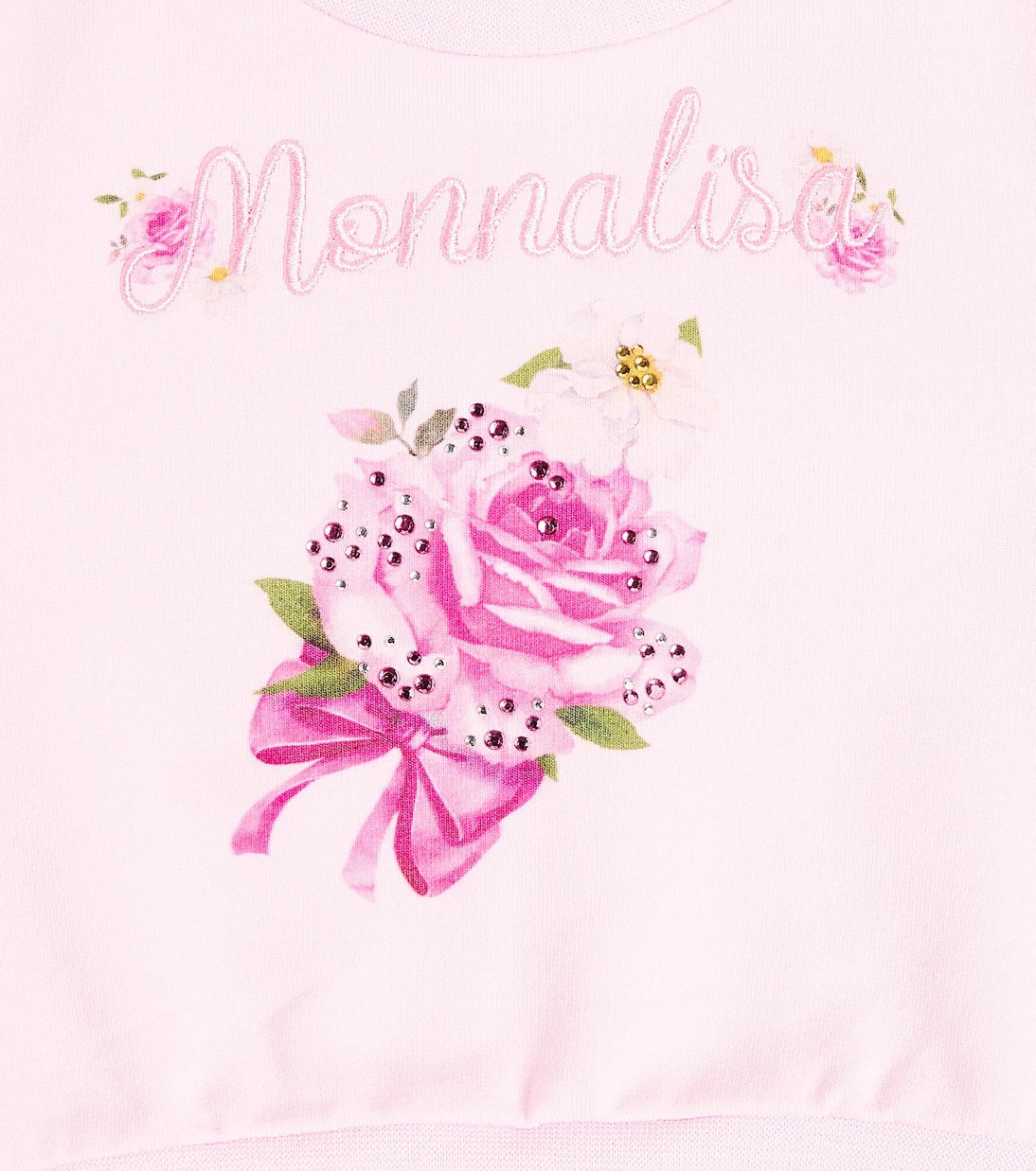 Monnalisa - سترة أطفال مطبوعة من مزيج القطن