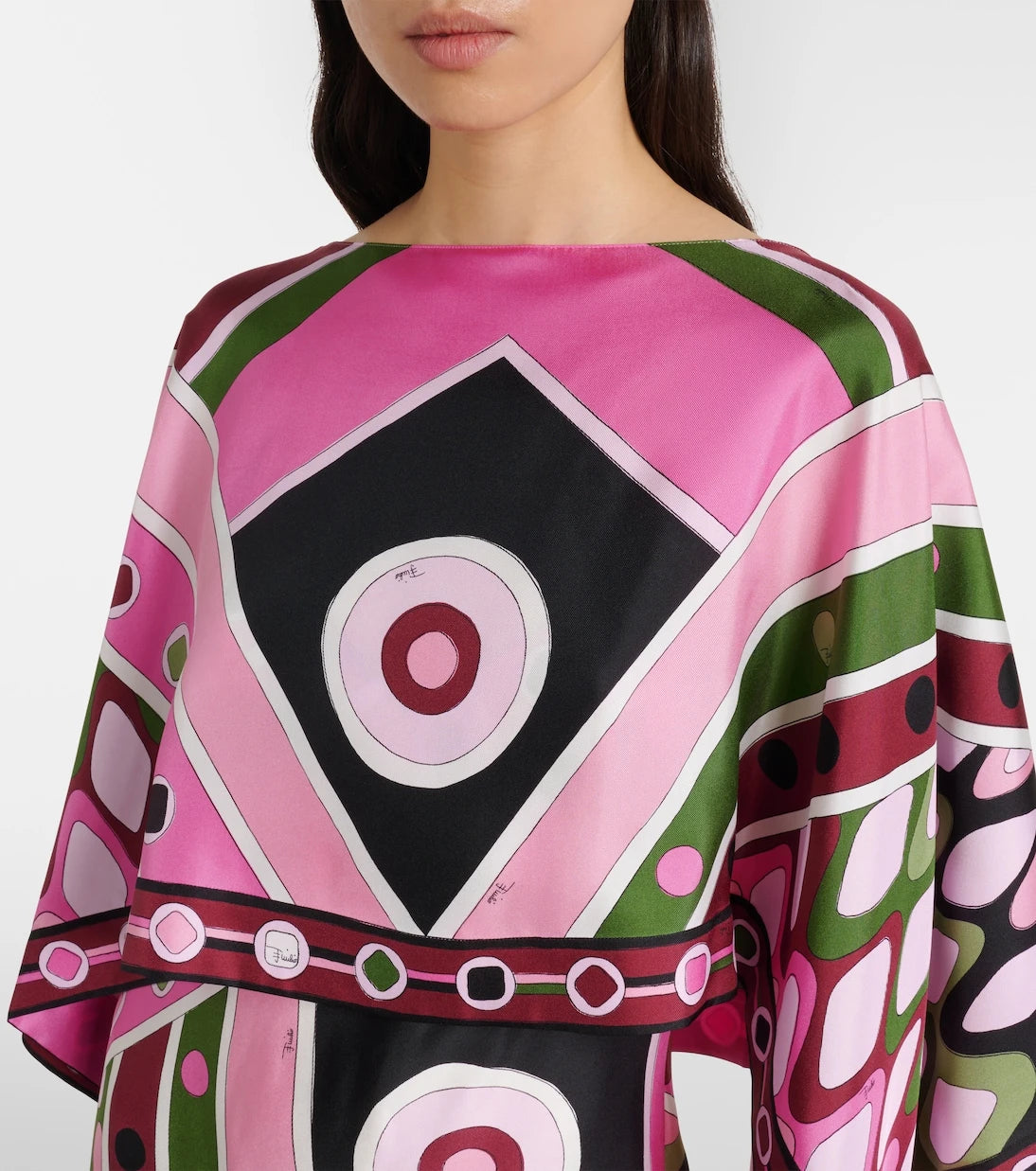 Pucci - Vivara layered silk satin maxi dress