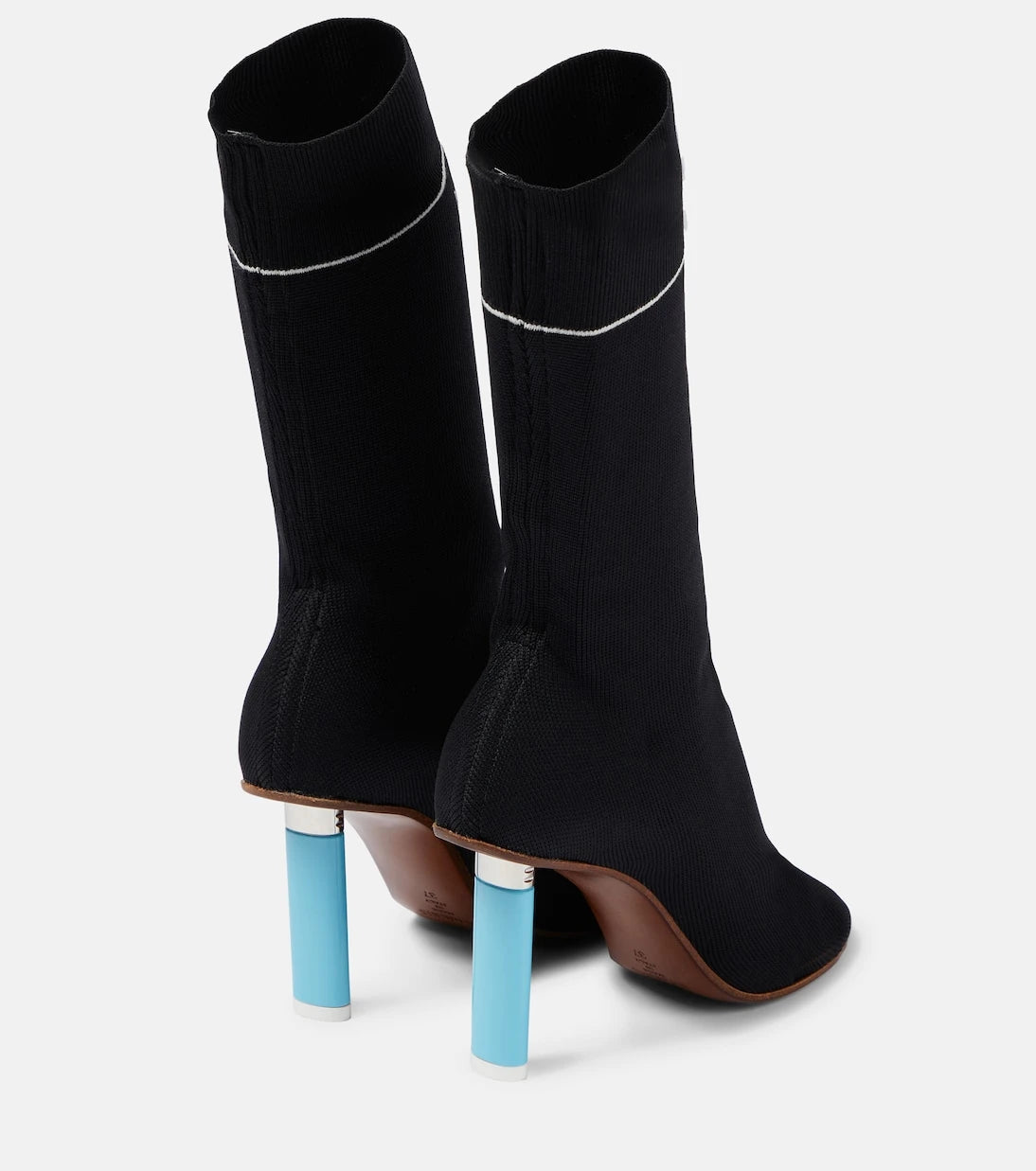 Vetements - Logo knit ankle boots