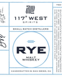 117° West Spirits Rye Malt Whiskey (750 ml)