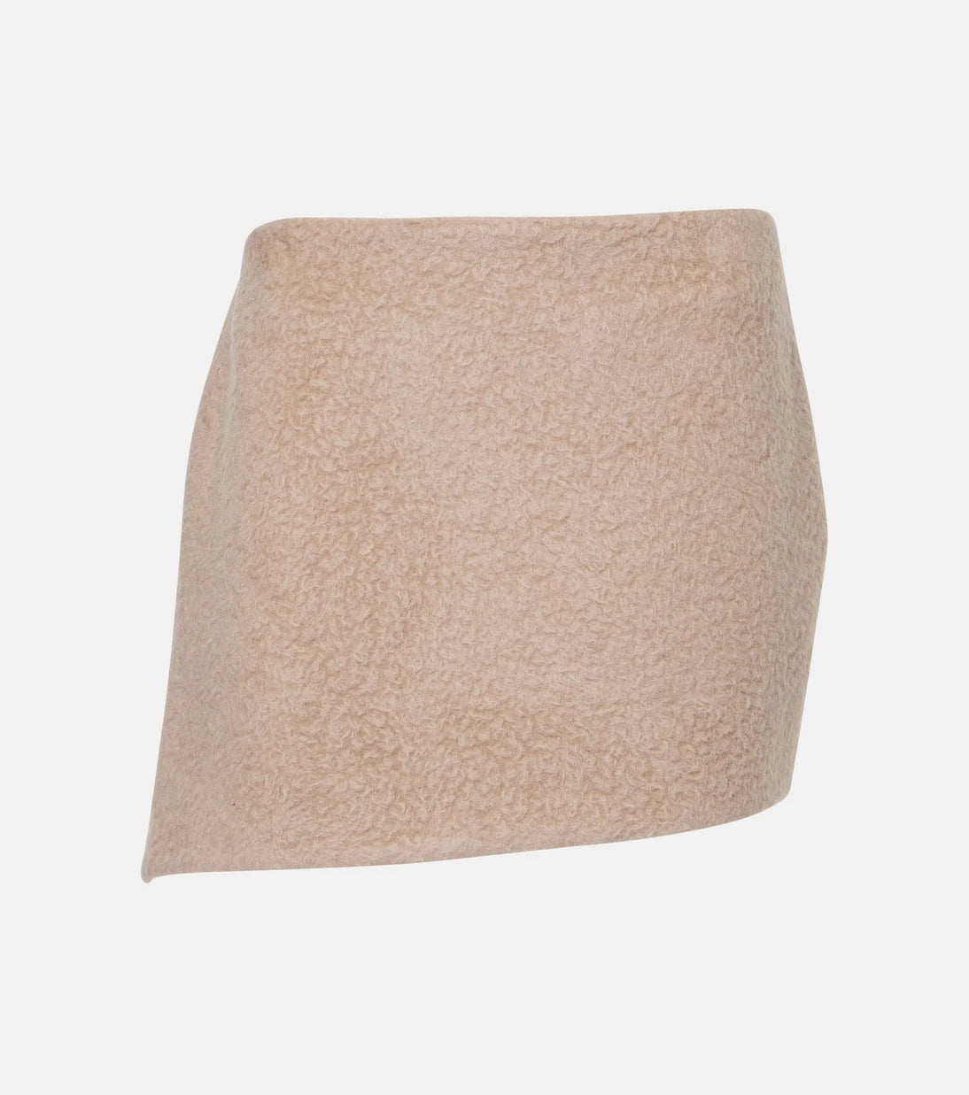 Givenchy - Asymmetric alpaca and wool miniskirt