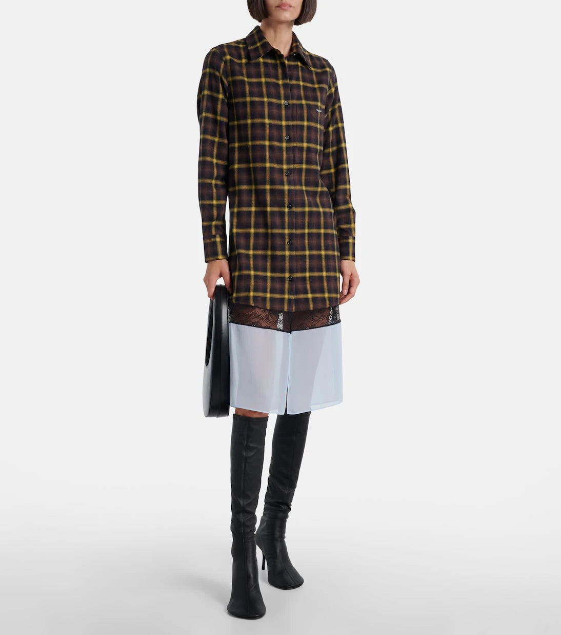 Coperni - Checked shirt dress