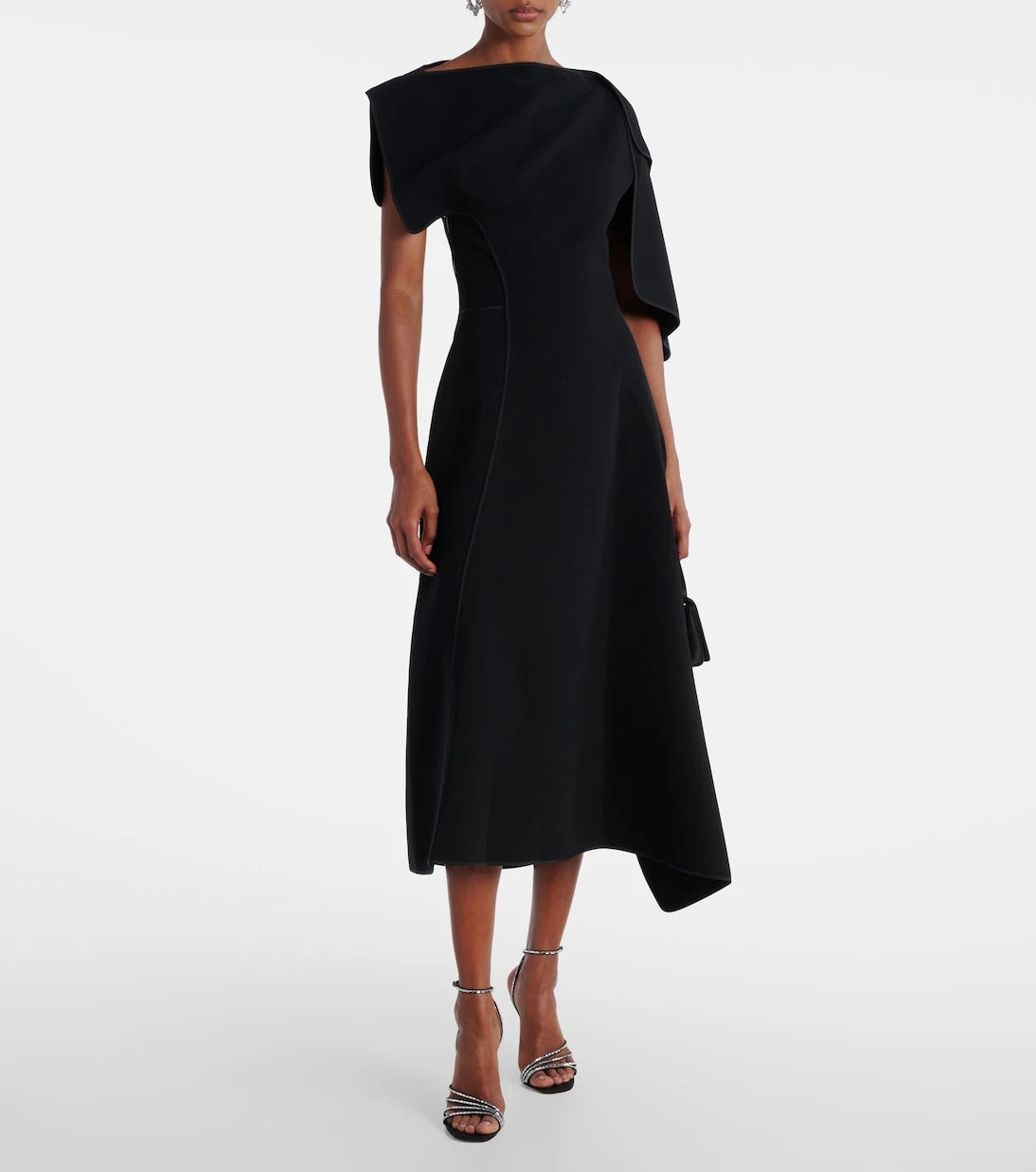 Maticevski - Diadem draped asymmetric midi dress