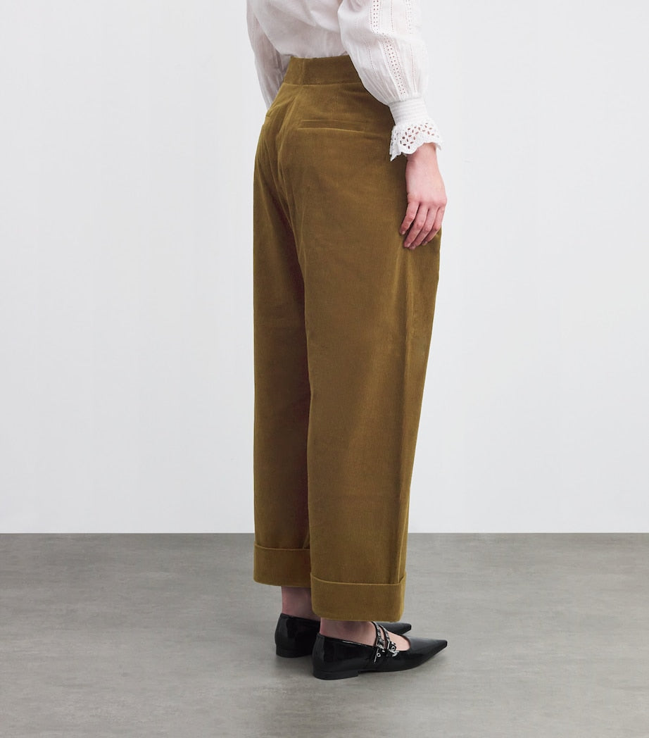 Green Corduroy Clever Trousers